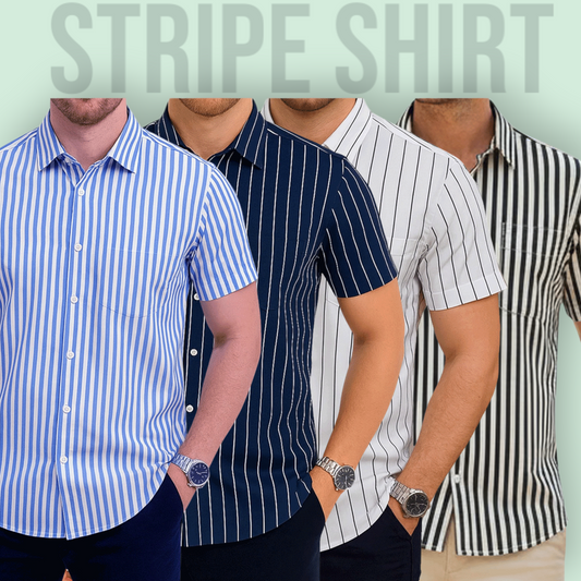 Classic Half Sleeve Stripe Shirt