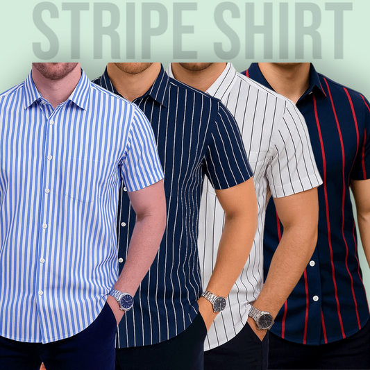 Classic Half Sleeve Stripe Shirt