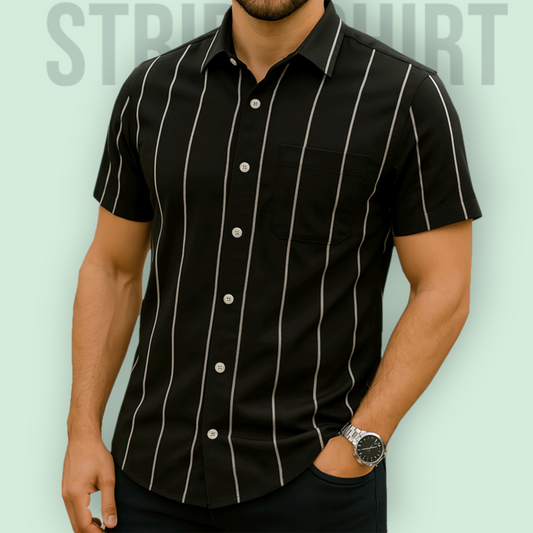 Classic Half Sleeve Stripe Shirt