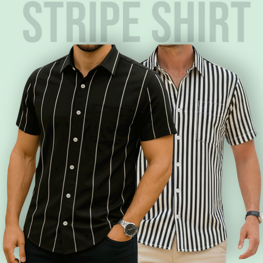 Classic Half Sleeve Stripe Shirt