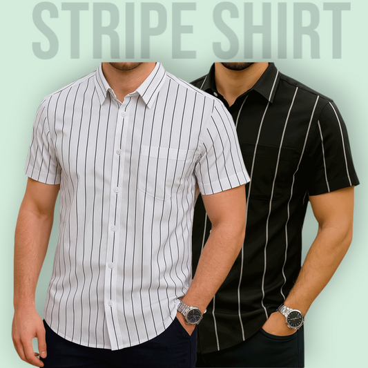 Classic Half Sleeve Stripe Shirt